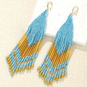 🌺 🌺 🌺LARGE Bohemian Glass Drop Statement Earrings - NEW!